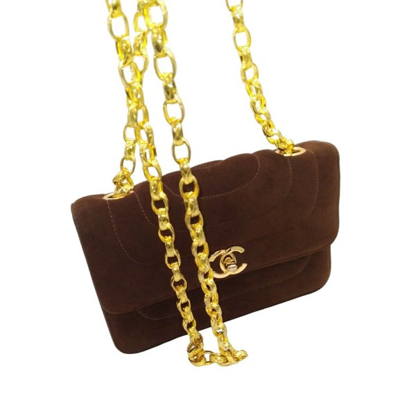 CHANEL AUTHENTIC CLASSIC 24K GOLD BIJOUX CHAIN VINTAGE CROSSBODY FLAP BAG - Picture 4 of 15